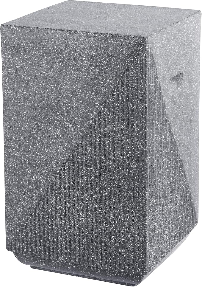 JONATHAN Y TBL1104B Adrian 20.75" Contemporary Minimalist Square Indoor/Outdoor Accent Table Modern, Mid-Century, Art Deco, Contemporary, Patio, Garden, Bathroom, Living Room, Gray Terrazzo Finish