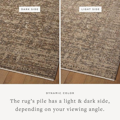 Loloi Haywood Collection HYD-01 Granite/Natural 3'-6" x 5'-7" Accent Rug