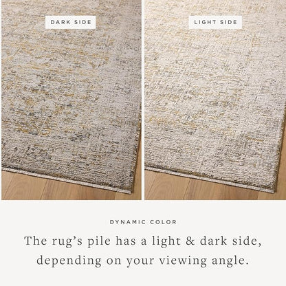 Loloi Amber Lewis Alie Collection ALE-05 Gold/Beige 2'-7'' x 10'-0'', .13'' Pile Height, Runner Rug
