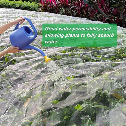 Garden Netting, 2 Pack 10X39.3FT Ultra Fine Insect Netting for Vegetable Flowers Fruits, Garden Mesh Plant Cover Row Cover Barrier Protection Net for Birds, Garden Netting for Raised Beds