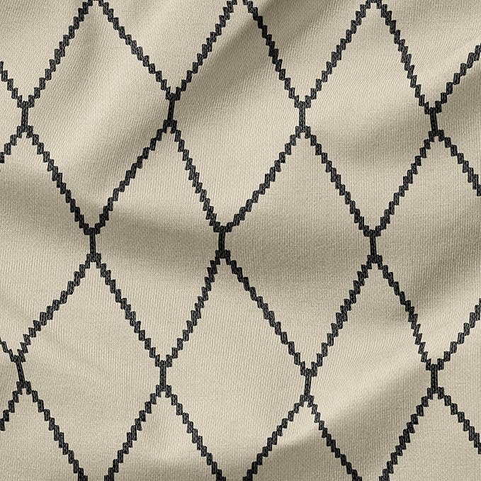 Arden Outdoor Foam Deep Seat Cushion Set (2-Pack), 24x24, Premium High-Density Foam, Never Flattens, Weather-Proof for Patio Chair Sofa Couch, Tan Diamond Trellis