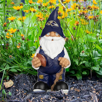 NFL Resin 11.5" Team Logo Outdoor Garden Statue Gnome