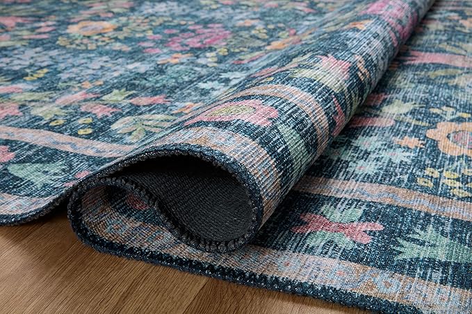 Loloi Rifle Paper Co. Maison Collection MAO-06 Blue/Multi 2'-6" x 9'-6", .19" Pile Height, Runner Rug