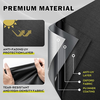 Grill Cover for KingChii 2-Burner 19" Outdoor Flat Top Propane Griddle, Griddle Cover for SKOK Portable 2-Burner Propane Flat-Top Gas Grill