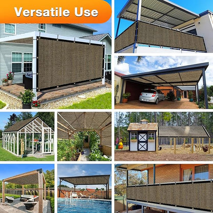 Artpuch Outdoor Pergola Shade Cover 19x21 FT Sun Shade Cloth with Grommets Mocha 90% UV Protection Canopy Patio Privacy Screen (Customized Available)