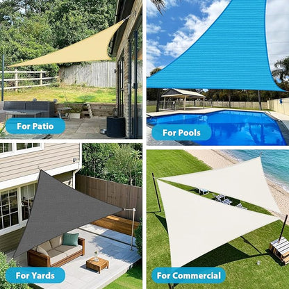 Amagenix Sun Shade Sail 10'X14'X17.2' Curved Edge Outdoor Shade Canopy Dark Grey Breathable 95% UV Block Shade Cloth for Patio Garden Backyard (We Make Custom Size)