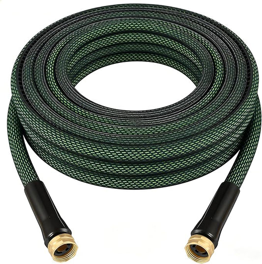 Garden Hose 5FT, Heavy Duty Water Hose with Aluminum Fittings, Puncture Proof All-weather, Ultra-Lightweight and Flexible, Watering and Cleaning for Outdoor, Lawn