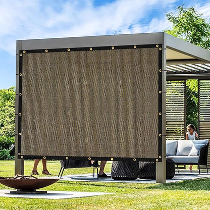 Artpuch Outdoor Pergola Shade Cover 23x23 FT Sun Shade Cloth with Grommets Mocha 90% UV Protection Canopy Patio Privacy Screen (Customized Available)