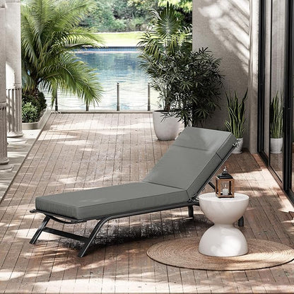 Chaise Lounge Cushions Outdoor, 72" L X 21" W X 4" D Lounge Chair Cushions for Outdoor Furniture, High-Density Foam Outdoor Chaise Cushion-Waterproof Fade-Resistant ThickPatio lounge chair cushion