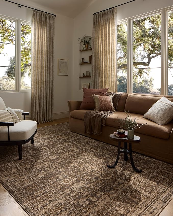 Loloi Haywood Collection HYD-01 Granite/Natural 3'-6" x 5'-7" Accent Rug