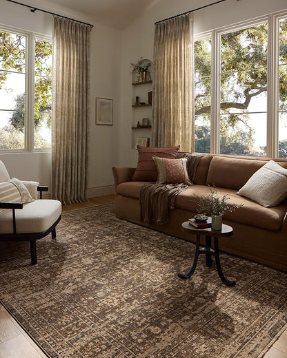 Loloi Haywood Collection HYD-01 Granite/Natural 3'-6" x 5'-7" Accent Rug