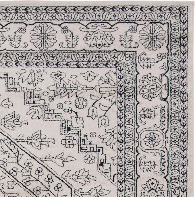 SAFAVIEH Adirondack Collection Accent Rug - 3' x 5', Ivory & Navy, Oriental Medallion Design, Non-Shedding & Easy Care, Ideal for High Traffic Areas in Entryway, Living Room, Bedroom (ADR108R)