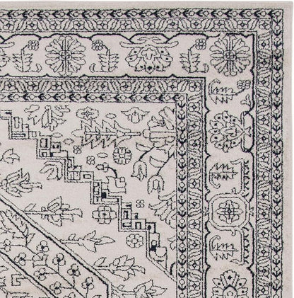 SAFAVIEH Adirondack Collection Accent Rug - 3' x 5', Ivory & Navy, Oriental Medallion Design, Non-Shedding & Easy Care, Ideal for High Traffic Areas in Entryway, Living Room, Bedroom (ADR108R)