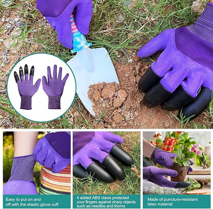 Garden Tool Set, Stainless Steel Heavy Duty Gardening Tools 30 PCS w/Floral Print, Trowel Rake Weeder Pruner Shears Sprayer Digging Claw Gloves, Ideal Gardening Set for Women