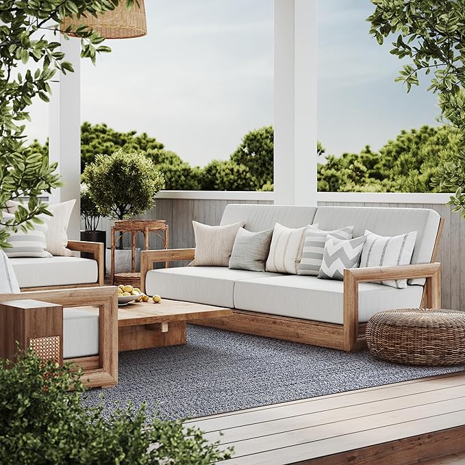 nuLOOM 6' x 9' Solid Hand Braided Indoor/Outdoor Area Rug, Pet-Friendly, High Traffic, Weather Resistant, for Patio, Balcony, Bedroom, Living, Dining Room, Wynn Navy