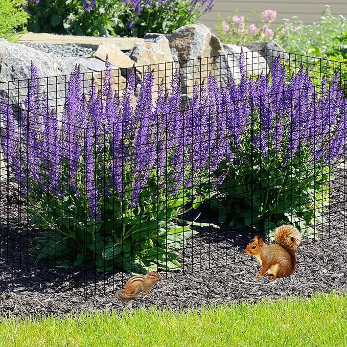 15 PCS Round Plant Protector from Animals, 5 Pack 12'' x 12'' Metal Plant Cages， Metal Mesh to Keep Animals Out, Garden Protection Bunny Barricades, Wire Plant Protectors for Rabbits Chicken Duck
