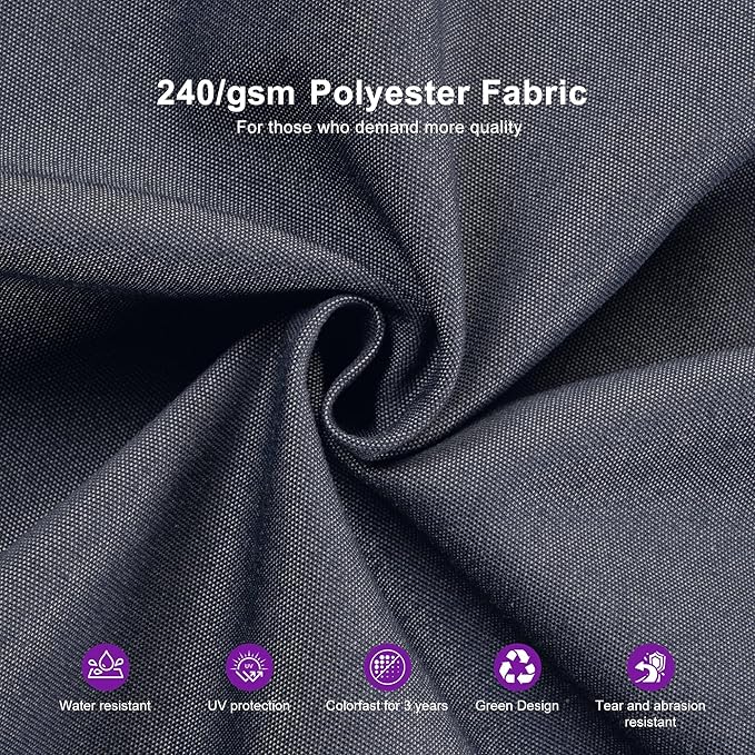 PURPLE LEAF Cantilever Patio Umbrella Outdoor Aluminum Offset Square Umbrella Windproof Heavy Duty Hanging Outside Umbrella for Deck Pool Garden