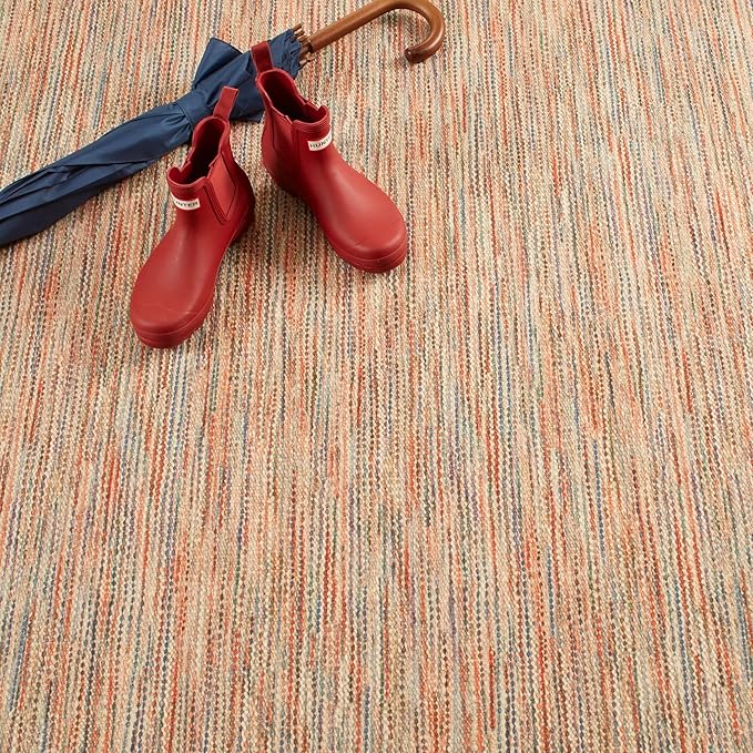Dash & Albert Clay Multi Machine Washable Rug, 3 X 5 Feet, Multi Stripe Pattern