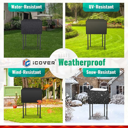 iCOVER Single Burner Stove Cover for GASONE, 600D Heavy Duty Water Resistant Cover, UV and Fade Resistant Weatherproof All Single Propane Burner Cooker