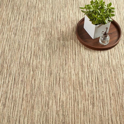 Dash & Albert Clay Natural Machine Washable Rug, 6 X 9 Feet, Natural Stripe Pattern