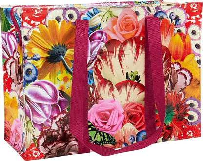 Blue Q Reusable Shoulder Tote Bag – Carry Everywhere Bag with a Hefty Zipper, Durable, Fun Design, 95% Recycled Material
