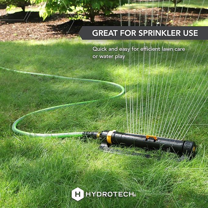 HydroTech FLATJACKET 5/8" 50 ft Garden Hose with Patented Force Control Technology - Flexible, Kink-Free, Lightweight Hose for Lawn, Garden, Car Washing, Deck and Patio Cleaning