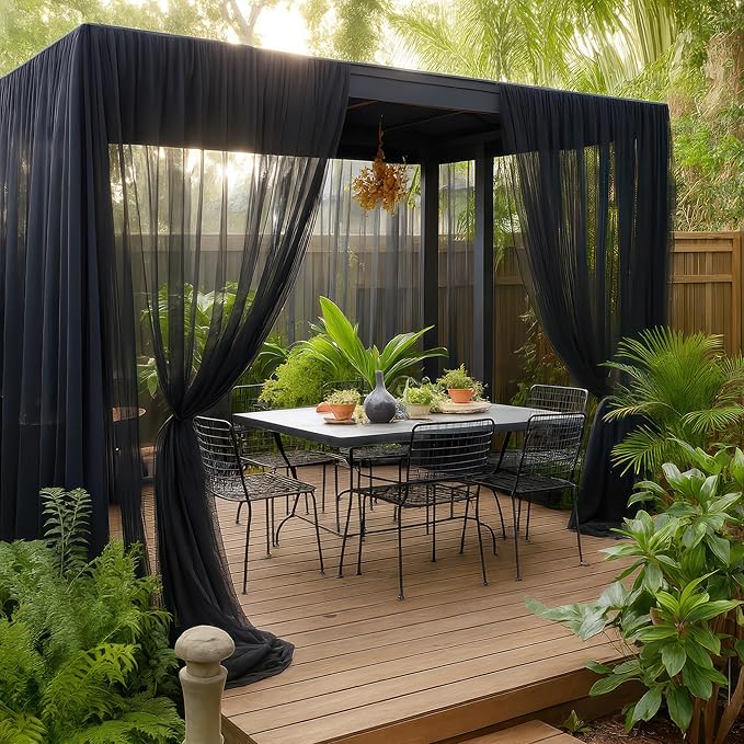 Black DIY Mosquito Net Fabric | 10x20 FT Netting | Insect Cover for Garden, Patio, Outdoor & Windows | Multiple Sizes in Black, White & Green | Raised Bed Screen Mesh Barrier