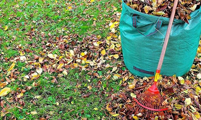 Glorytec 3-Pack 80 Gallons Garden Bag - Extra Large Reusable Leaf Bags - Garden Waste Bags - Collapsible Gardening Containers for Lawn and Yard Waste - 4 Handles