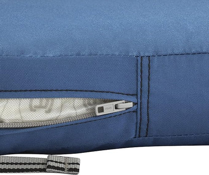 Classic Accessories Ravenna Water-Resistant 72 x 21 x 3 Inch Patio Chaise Lounge Cushion, Empire Blue, Outdoor Seat Cushion