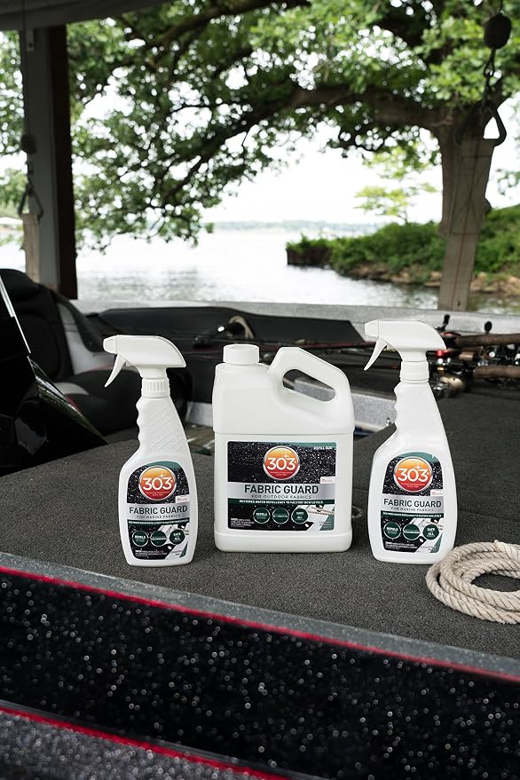 303 Marine Fabric Guard for Boat Covers & Canvas, 16 oz | Restores water and stain resistance on boat covers, canvas, and marine fabrics.