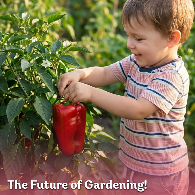 KVITER 150 California Wonder Sweet Pepper Seeds (Capsicum Annuum) - Cal Wonder, Mild Flavor, Heirloom, Non GMO Seed - Vegetable Seeds in Seed Packets for Outdoor Gardens, Containers, Raised Beds