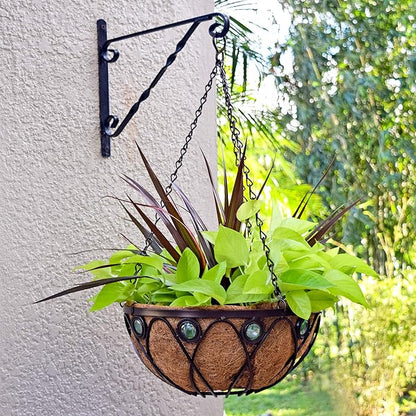 Arcadia Garden Products CB01 Emerald Series Round Hanging Basket Planters, 14-Inch