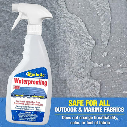 STAR BRITE 081900X Fabric Waterproofer with Stain Repellent and UV Protection - 1 Gallon