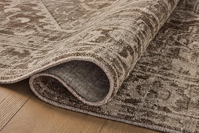 Loloi Magnolia Home by Joanna Gaines Mona Collection MOA-01 Cocoa/Stone 2'-6" x 4'-0" Accent Rug