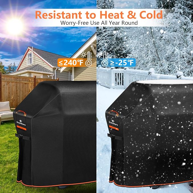 [Upgraded 1000D Heavy Duty Fabric] 65" Grill Cover for Weber 7131, Waterproof, Tear & Fade Resistant BBQ Cover with Buckle, Fits 4-5 Burner Grills of Weber Char-Broil Nexgrill Brinkmann Kenmore