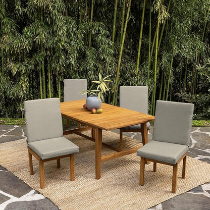 Arden earthFIBER Outdoor Dining Chair Cushion, 20 x 20, Rain-Proof, Fade Resistant, Sandbar Taupe Texture