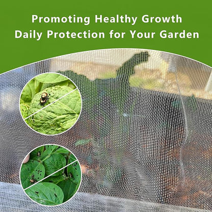 Ultra Fine Mesh Garden Netting, Durable Insect Netting for Plant Protection, 5 x 20FT Raised Bed Cover, Row Cover Pest Barrier for Vegetables, Fruit Trees, Flowers