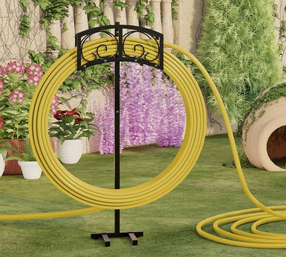 Fire Beauty Garden Hose Holder,Freestanding Water Hose Holder,In ground Hose Rack Organizer for Outdoor,Detachable Water Hose Holder Stake,Hose Reel Stand,Hose Hanger Rack for Outside Lawn Yard