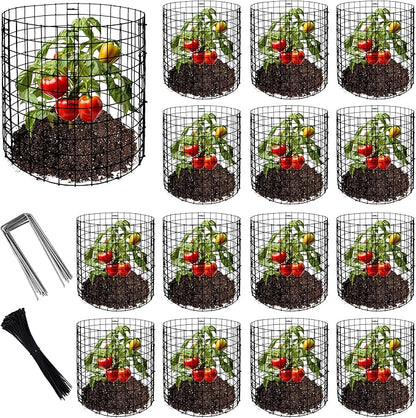 Adnee 15 Packs Wire Plant Protector from Animals, 12 x 12 Inches Metal Mesh Plant Cage Covers, Sturdy Garden Bunny Barricades Chicken Wire Cloche for Plants Shrubs Vegetables Flowers