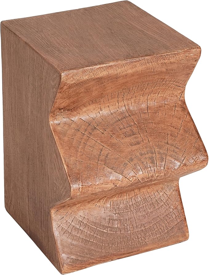 Christopher Knight Home Loire MGO Outdoor Side Table Set of 2, Concrete Indoor/Outdoor Nesting Coffee Table, Multi-Purpose Patio End Table, No Assembly, Faux Wood Natural Color