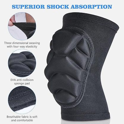 Knee Pads for Men Women, Gardening, Construction, Cleaning, Volleyball, Dancing, Flooring, Riding - Thick EVA Foam Padding, Durable & Lightweight, Multi-Use Protection, Unisex Fit (Large)