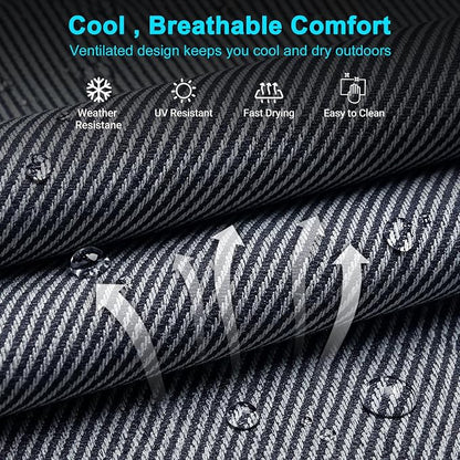 ABORON Tanning Chairs, 2 Pack, 5-Position Padded Folding Loungers | Set of 2 folding chaise lounges with 5-position backs, padded mats and pillows; supports up to 500 lb per chair.