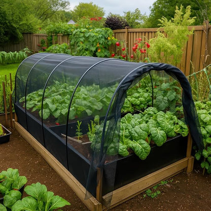 Black DIY Mosquito Net Fabric | 10x20 FT Netting | Insect Cover for Garden, Patio, Outdoor & Windows | Multiple Sizes in Black, White & Green | Raised Bed Screen Mesh Barrier