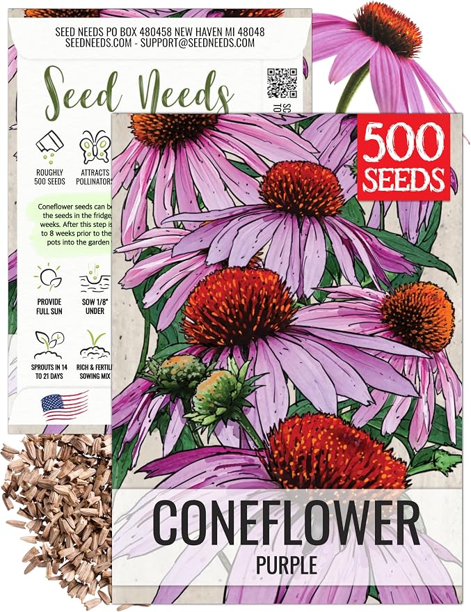 Seed Needs Purple Coneflower Seeds to Plant Echinacea Flowers 1 Pack