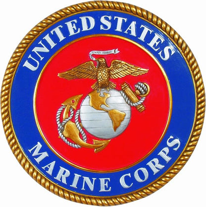 Spoontiques - Garden Décor - U.S. Marines Stepping Stone - Decorative Stone for Garden