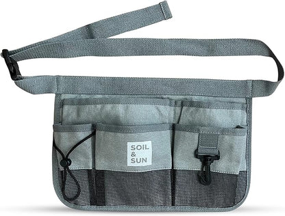 Soil & Sun Garden Tool Belt for Women, Tool Apron, Utility Belt Women, Teacher, Canvas Waist Apron with Pockets,Garden Aprons