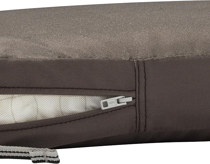 Classic Accessories Ravenna Water-Resistant 72 x 21 x 3 Inch Patio Chaise Lounge Cushion, Dark Taupe, Patio Cushion