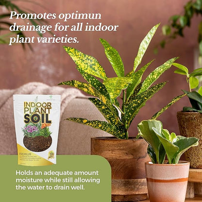 Professional Indoor Potting Soil for House Plants 8.2 Quarts Ready to Use, Premium Potting Mix Indoor Plants, Plant Soil for Indoor Potted Plants with Peat Coco Coir Perlite Dolomite Made in USA