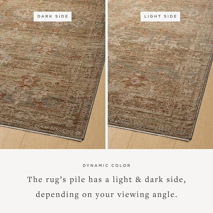 Loloi Magnolia Home by Joanna Gaines Junie Collection JUE-03 Spice/Multi 2'-0" x 3'-0", .38" Pile Height, Accent Rug