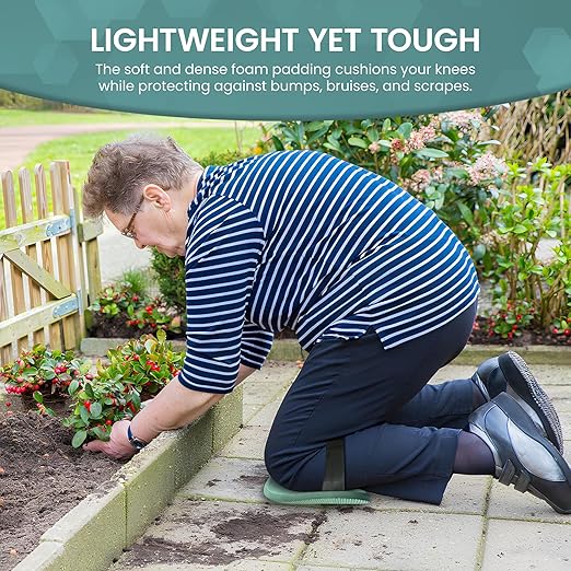 GARDEN GURU Home & Gardening Knee Pads – Waterproof EVA Foam Cushion, Soft Inner Liner, Comfortable Fit with Adjustable Straps